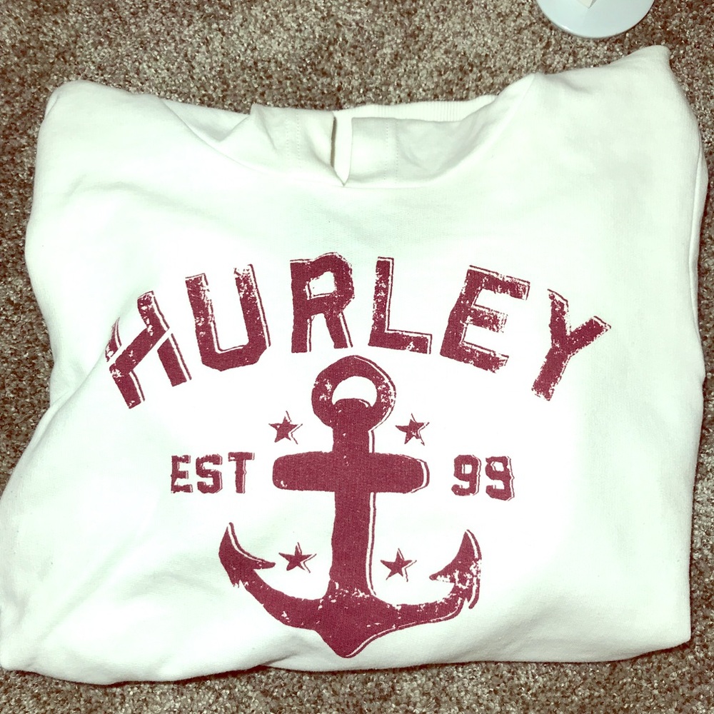 Hurley white hoodie